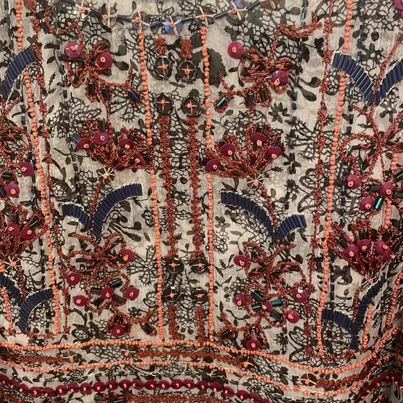 NWT Anthropologie Gisella beaded tunic dress size 0 - Picture 6 of 13